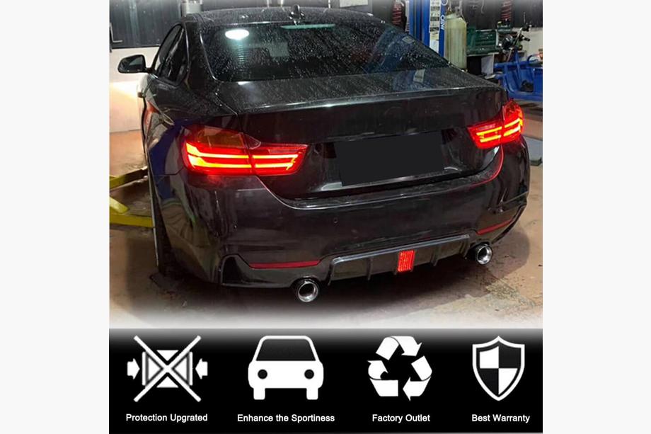 BMW 4 Series F32/F33/F36 2012-2020 Difusor trasero V8 (para M-Sport, carbono) Foto 12