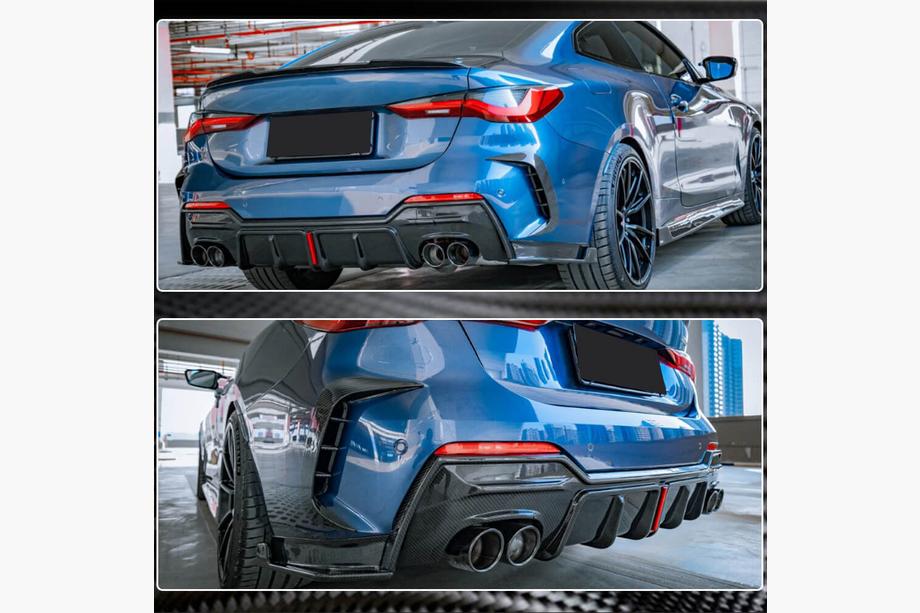 BMW 4 Series G22/23/26 2020- Difusor de Parachoques Trasero FRP V4 (M-Sport) Foto 4