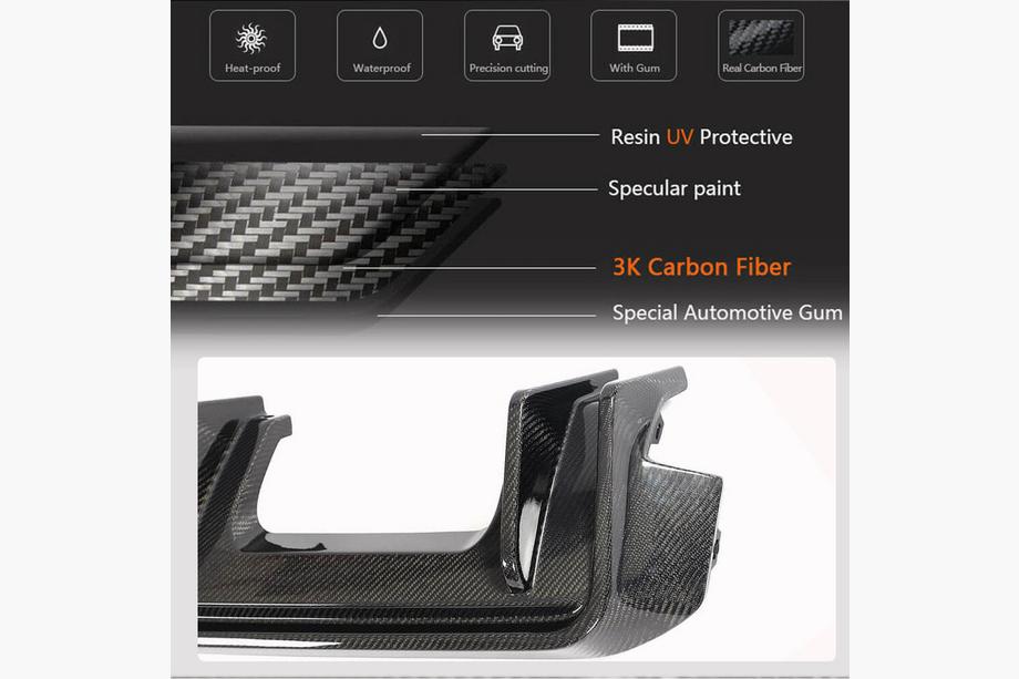 BMW 4 Series G22/23/26 2020- Difusor Trasero de Parachoques V5 (para G82/G83, Carbono) Foto 4