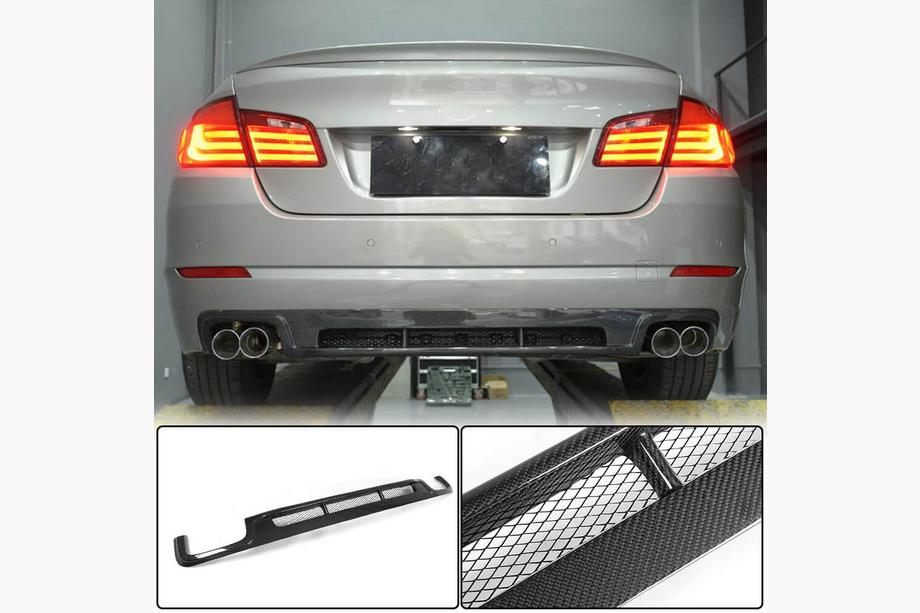 BMW 5 Series F10/F11 2010–2016 Difusor de Parachoques Trasero para F10 Base 2010-2013, Carbono Foto 1