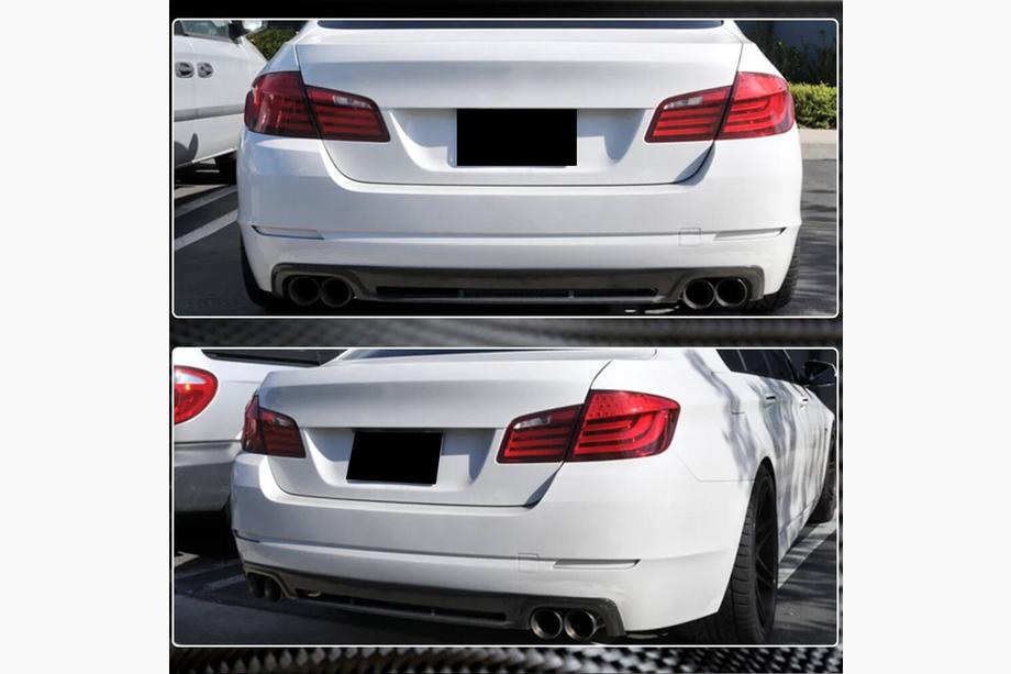 BMW 5 Series F10/F11 2010–2016 Difusor de Parachoques Trasero para F10 Base 2010-2013, Carbono Foto 3