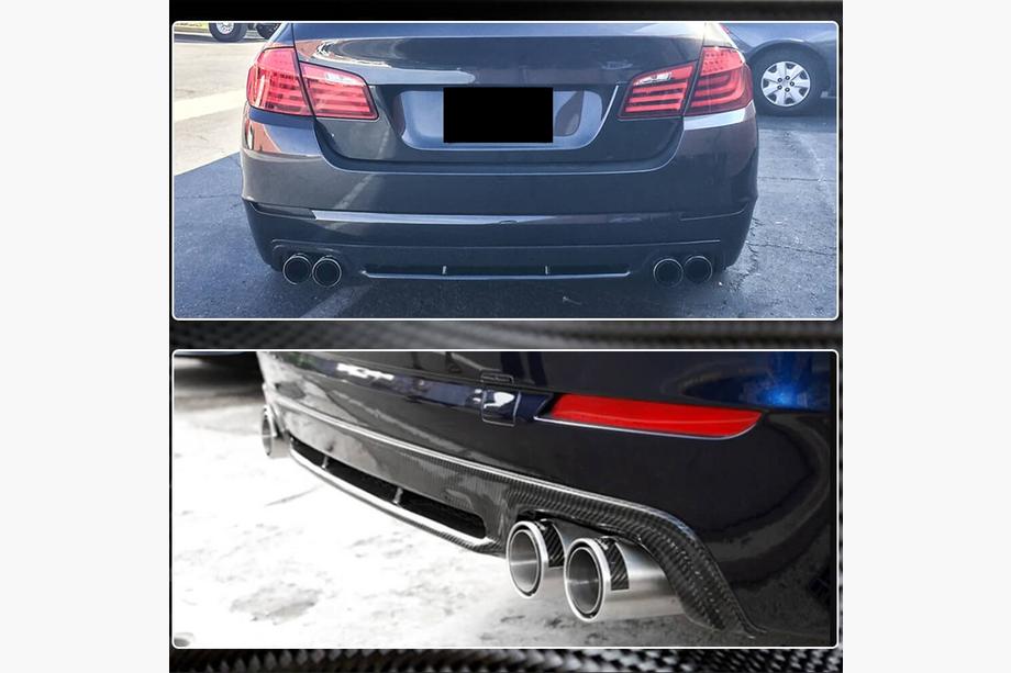 BMW 5 Series F10/F11 2010–2016 Difusor de Parachoques Trasero para F10 Base 2010-2013, Carbono Foto 4