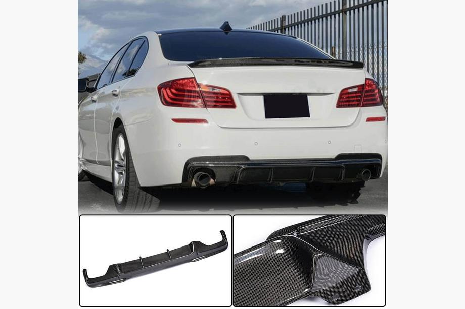 BMW 5 Series F10/F11 2010–2016 Difusor de Parachoques Trasero Carbono V5 (M-Sport) Foto 1