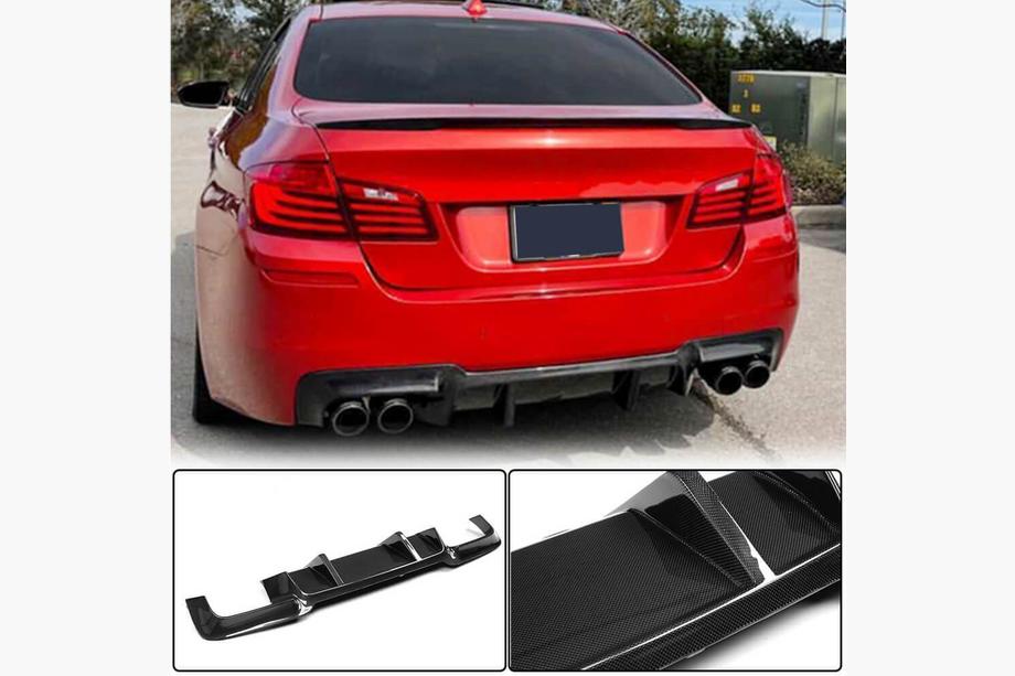BMW 5 Series F10/F11 2010–2016 Difusor de Parachoques Trasero Carbono V2 (para M5) Foto 1