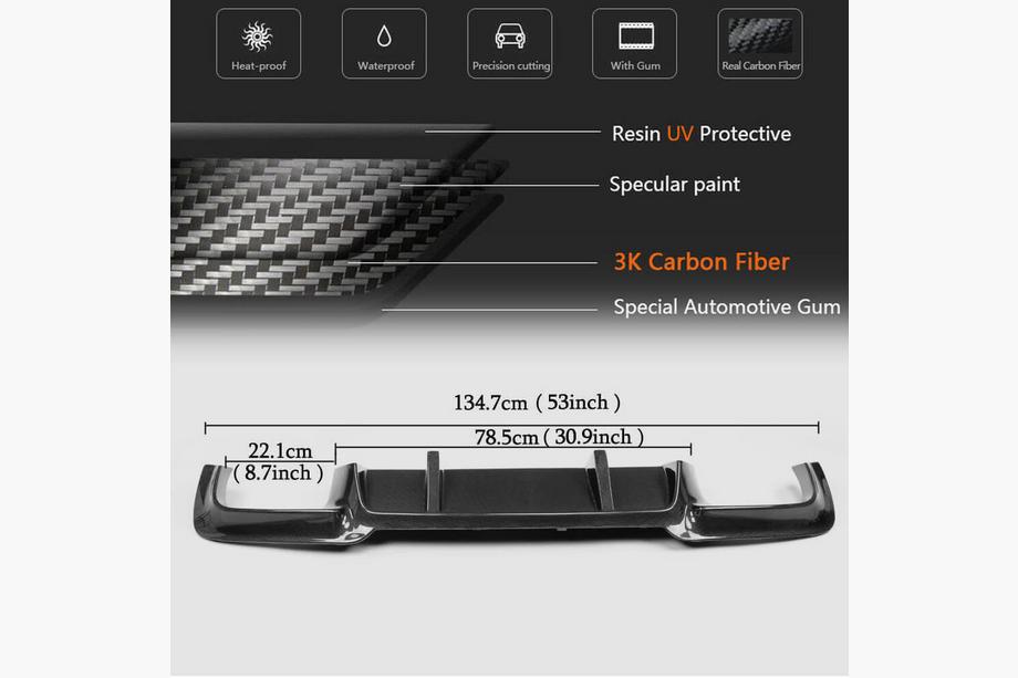 BMW 5 Series F10/F11 2010–2016 Difusor de Parachoques Trasero Carbono V2 (para M5) Foto 3