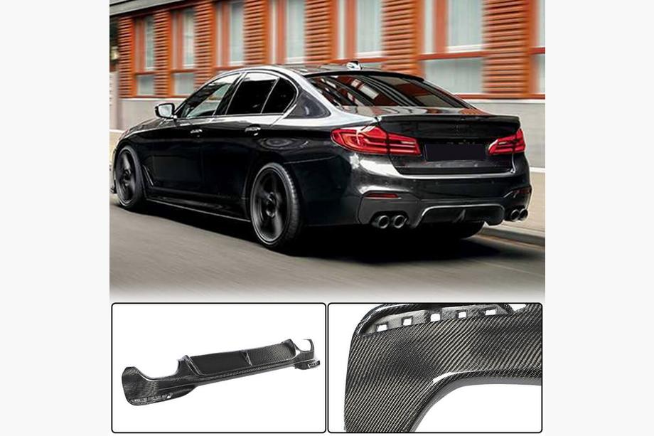 BMW Serie 5 G30/G31 2017–2023 Difusor trasero V3 para M-Sport/M5 F90 (Carbono) Foto 1