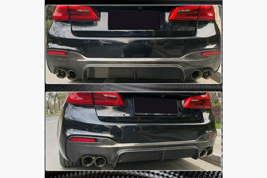 BMW Serie 5 G30/G31 2017–2023 Difusor trasero V3 para M-Sport/M5 F90 (Carbono) Foto 3