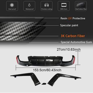 Difusor de paragolpes trasero V5 (para M-Sport/M5 F90, carbono) BMW Serie 5 G30/G31 2017–2023 foto 3