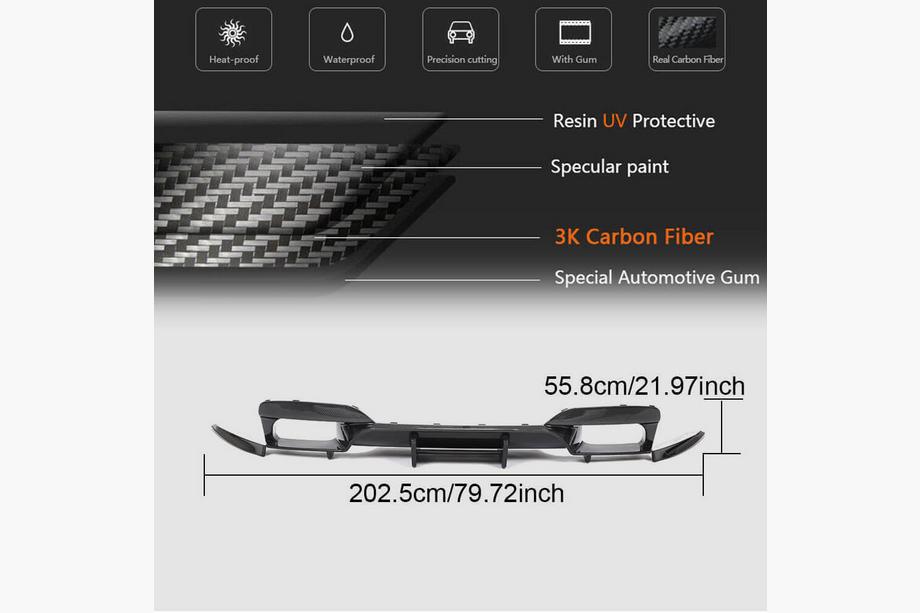 BMW 6 Series F12/F13/F06 2011-2018 Difusor de Parachoques Trasero FRP V6 (para M6) Foto 6