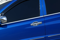 SsangYong Action 2005-2018 Molduras cromadas para ventanas laterales (4 uds, acero inoxidable) foto 1