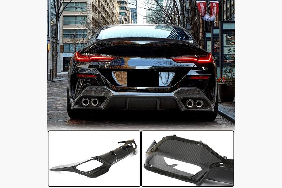 BMW 8 Series G14/G15/G16 2018- Difusor Trasero V2 (para G16 M-Sport, Carbono) Foto 1