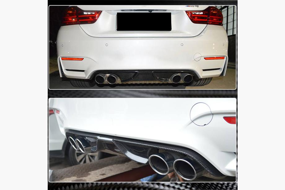 BMW 3 Series F30/F31 2012-2019 Difusor de Parachoques Trasero V7 (para F80, Carbono) Foto 3