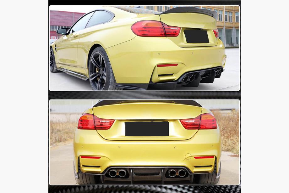 BMW 4 Series F32/F33/F36 2012-2020 Difusor Trasero de Parachoques V1 para F82/F83, Carbono Foto 3