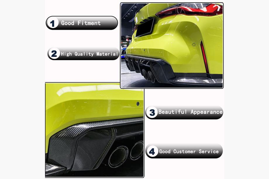 BMW 4 Series G22/23/26 2020- Difusor Trasero V3 (para G82/G83, Carbono) Foto 3