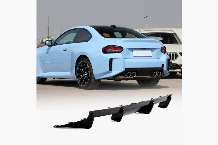 BMW 2 Series G42 2021- Difusor Trasero de Parachoques V4 (para G87, Carbono) Foto 1