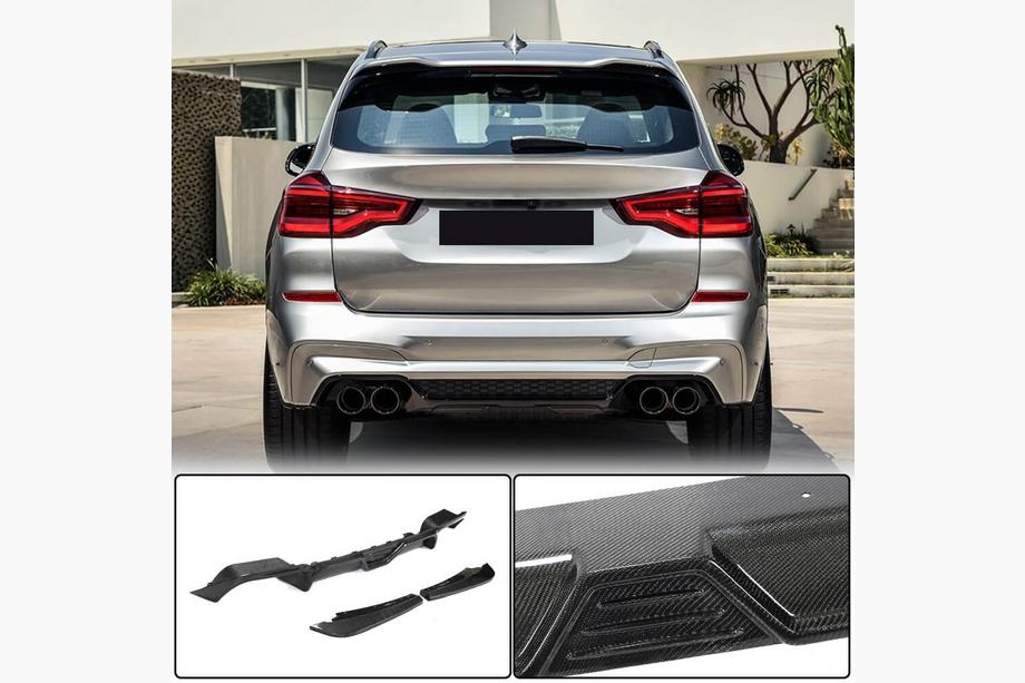 BMW X3 G01 2018- Difusor trasero de parachoques V2 (para F97 2018-2021, Carbono) Foto 1