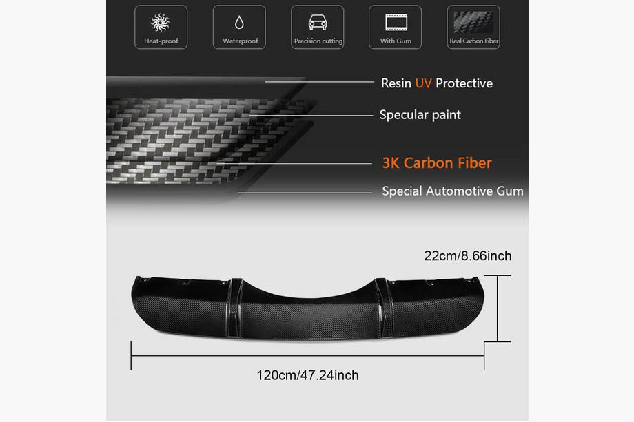 BMW X5 F15 2013-2018 Difusor Trasero V3 (para M-Sport, Carbono) Foto 7