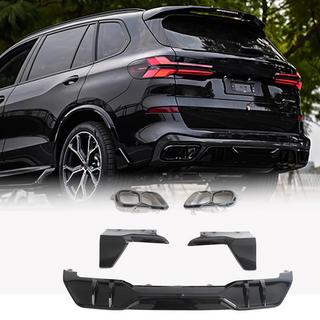 Difusor Trasero de Parachoques V4 (2018-2022, Negro Brillante) BMW X5 G05 2019–2026 foto 1