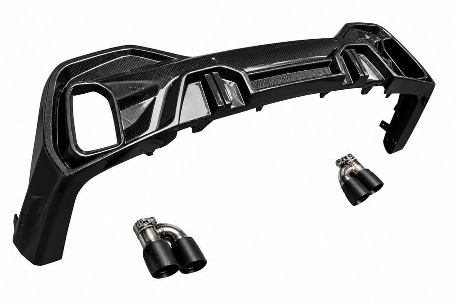BMW X6 G06 2019–2027 Difusor de paragolpes trasero V1 (para M-Sport, 2018-2022, carbono) Foto 2