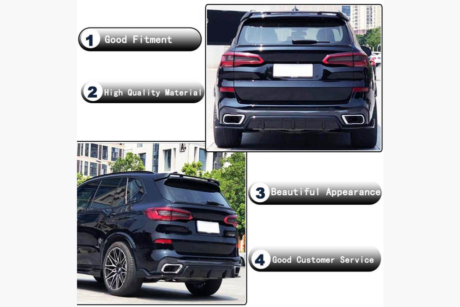 BMW X5 G05 2019–2026 Alerón de luneta trasera V4 (Carbono real) Foto 4