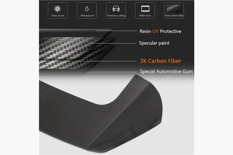 BMW X5 G05 2019–2026 Alerón de luneta trasera V4 (Carbono real) Foto 5