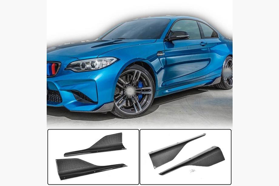 BMW 2 Series F22/F23 2014-2021 Extensiones de faldones laterales V3 (para F87, Carbono) Foto 1