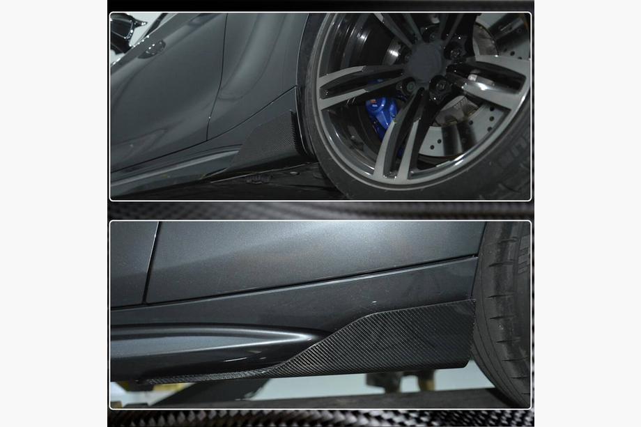 BMW 2 Series F22/F23 2014-2021 Extensiones de faldones laterales V3 (para F87, Carbono) Foto 4
