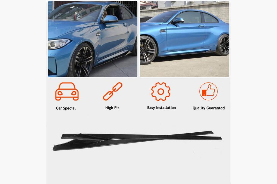 BMW 2 Series F22/F23 2014-2021 Extensiones de faldones laterales V1 (para F87, Carbono) Foto 2