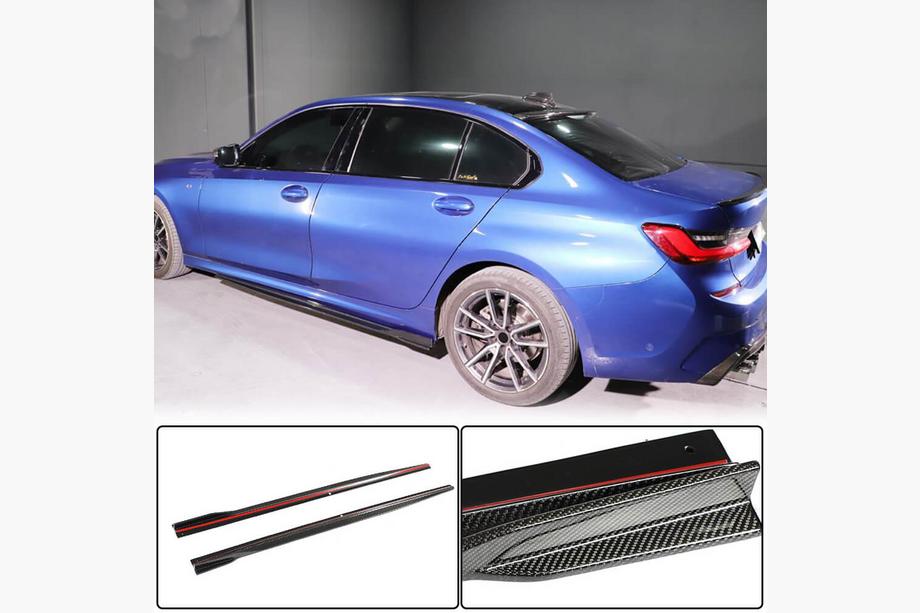 BMW 3 Series G20/G21 2018- Extensiones de faldones laterales V2 (para G20 M-Sport, carbono) Foto 1