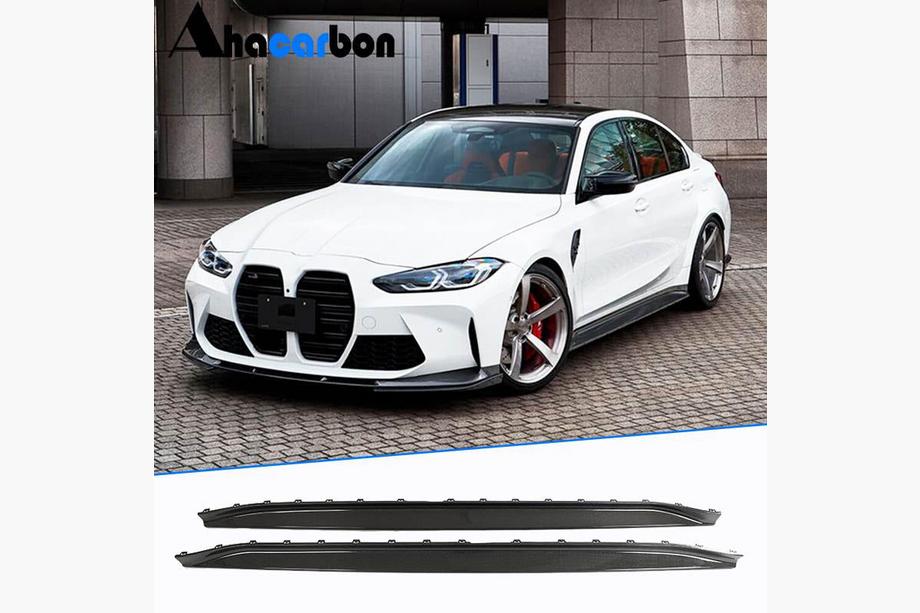 BMW 3 Series G20/G21 2018- Extensiones de faldones laterales V5 (para G80, Carbono) Image