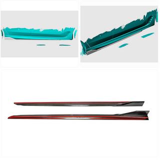 Extensiones de faldones laterales (para M-Sport, Carbono) BMW 6 Series G32 2017- foto 2