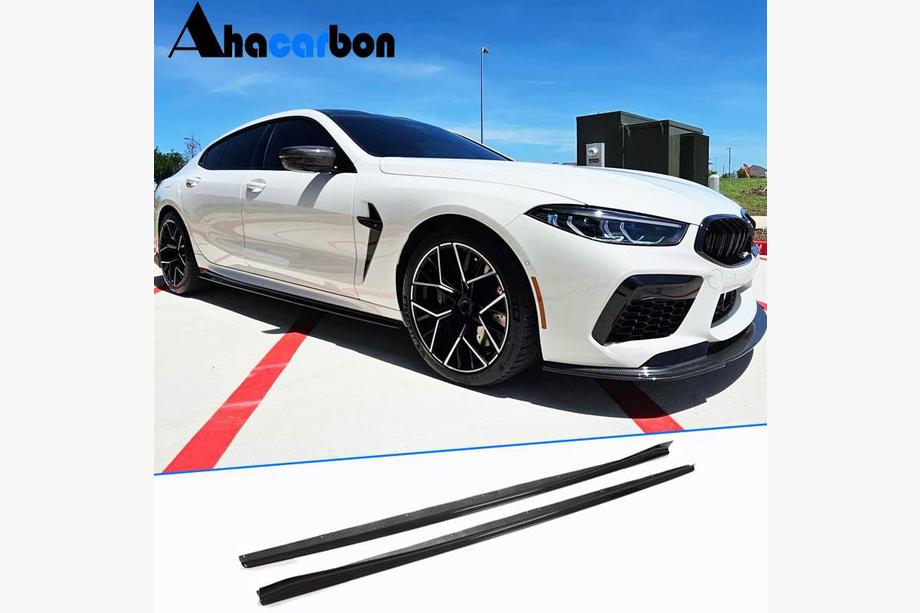 BMW 8 Series G14/G15/G16 2018- Extensiones de faldones laterales V1 (para G16 M-Sport/F93 M8, Carbono) Foto 1