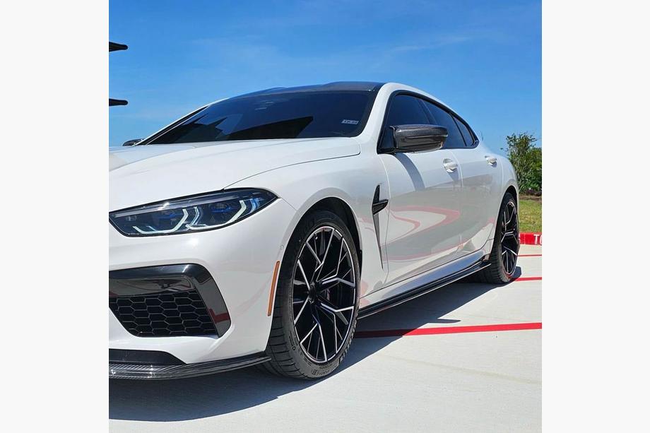BMW 8 Series G14/G15/G16 2018- Extensiones de faldones laterales V1 (para G16 M-Sport/F93 M8, Carbono) Foto 2