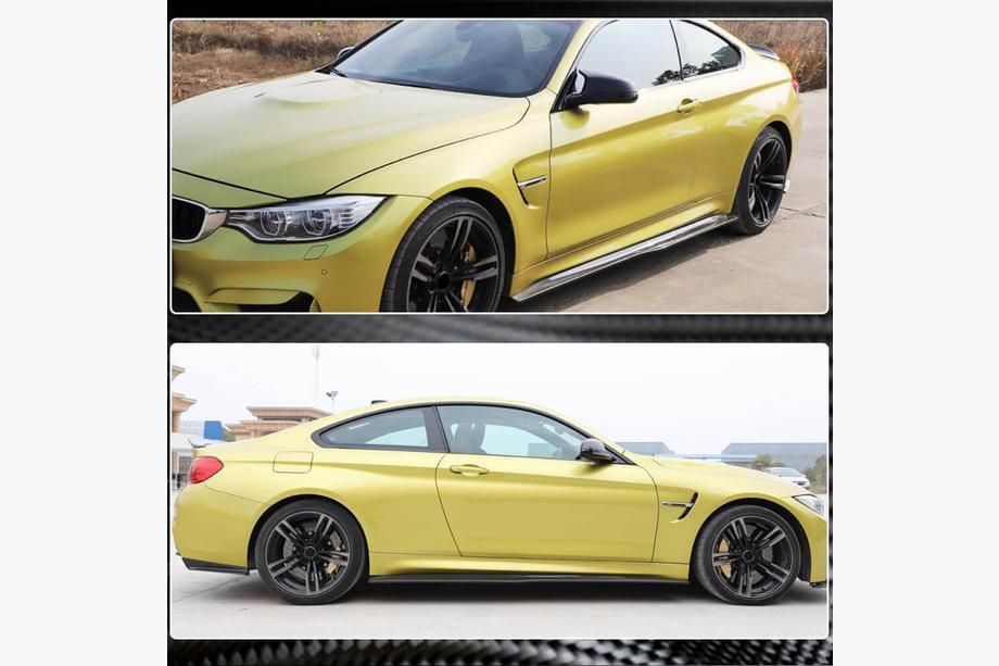 BMW 4 Series F32/F33/F36 2012-2020 Extensiones de faldones laterales V3 (para F82/F83, Carbono) Foto 3