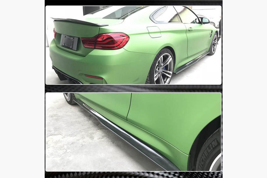 BMW 4 Series F32/F33/F36 2012-2020 Extensiones de faldones laterales V3 (para F82/F83, Carbono) Foto 4