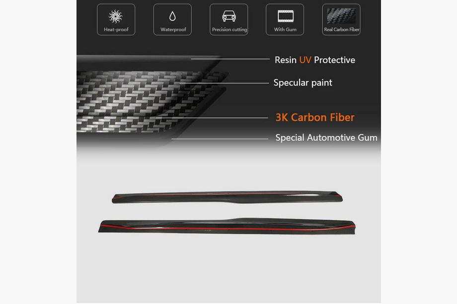 BMW 4 Series F32/F33/F36 2012-2020 Extensiones de faldones laterales FRP V4 (para F82) Foto 5