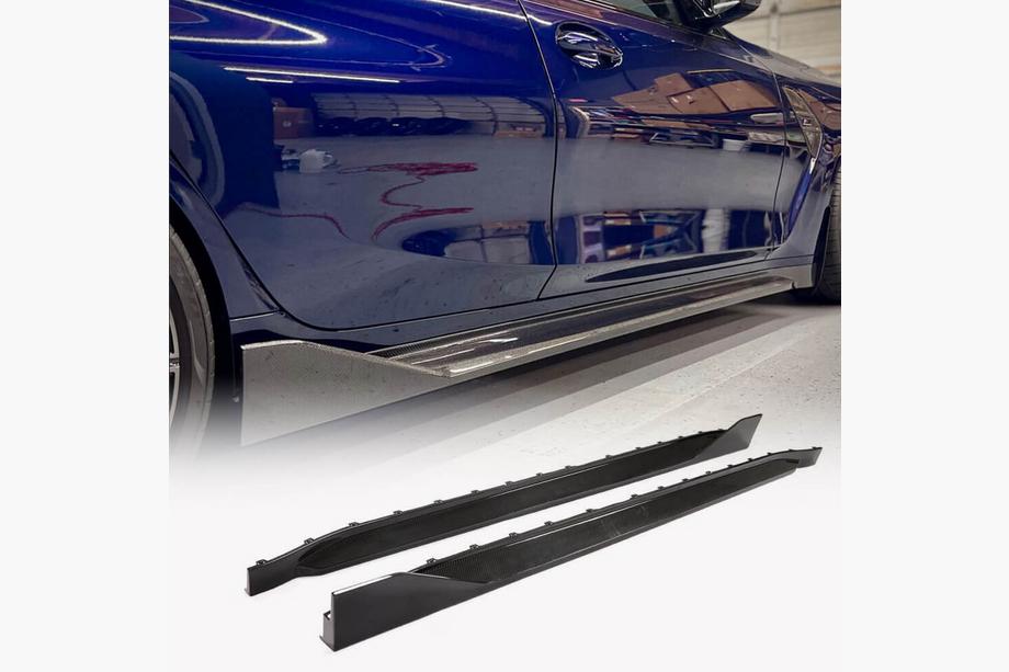 BMW 3 Series G20/G21 2018- Extensiones de faldones laterales V2 (para G80, Carbono) Foto 1