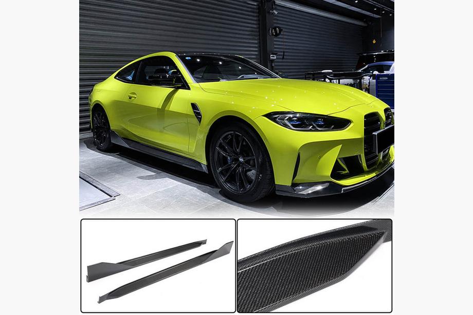 BMW 4 Series G22/23/26 2020- Extensiones de faldones laterales Dry Carbon V2 (para G82/G83) Foto 1