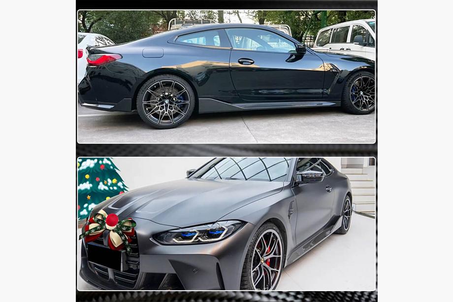 BMW 4 Series G22/23/26 2020- Extensiones de faldones laterales Dry Carbon V2 (para G82/G83) Foto 5