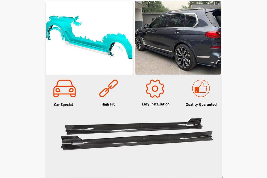 BMW X7 G07 2019- Extensiones de faldones laterales (para M-Sport, Carbono) Foto 3