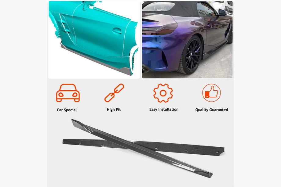 BMW Z4 (G29) 2018- Extensiones de faldones laterales (para M-Sport, Carbono) Foto 2