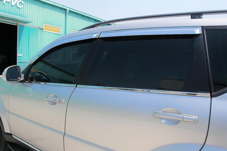 SsangYong Rexton I 2001-2017 Molduras Exteriores de Ventanas Acero Inoxidable (4 uds) OmsaLine - Acero Inoxidable Italiano Image
