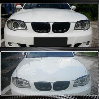 Pestañas para faros (Carbono) BMW 1 Series E81/E82/E87/E88 2004-2011 foto 4