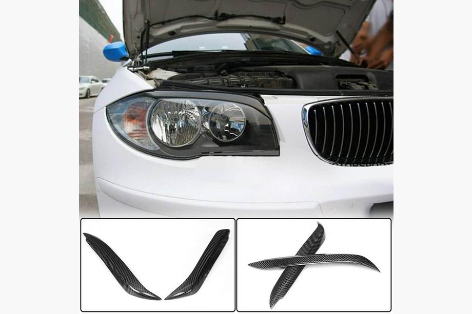 BMW 1 Series E81/E82/E87/E88 2004-2011 Pestañas para faros (Carbono) Image