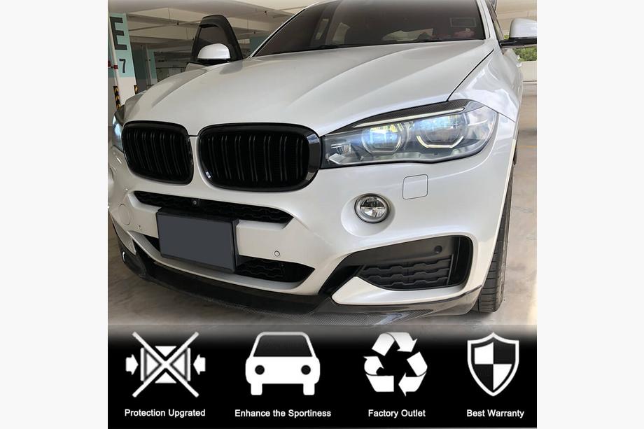 BMW X5 F15 2013-2018 Pestañas para faros V1 (Carbono) Foto 2