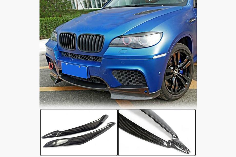 BMW X6 E71 2008–2014 Pestañas para faros (Carbono) Image