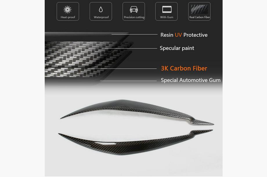 BMW X6 E71 2008–2014 Pestañas para faros (Carbono) Foto 5