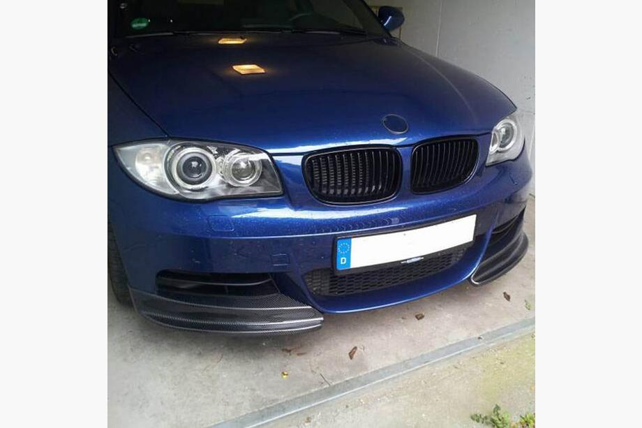 BMW 1 Series E81/E82/E87/E88 2004-2011 Extensiones Flap para Parachoques Delantero (para E82/E88 M-Sport, Carbono) Foto 2