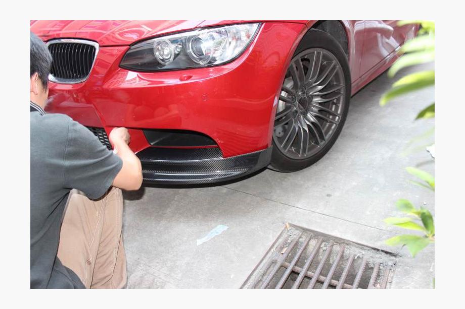 BMW 3 Series E90/E91 2005-2011 Extensiones Flap para Parachoques Delantero (para E90 2008-2011 Base, Carbono) Foto 6