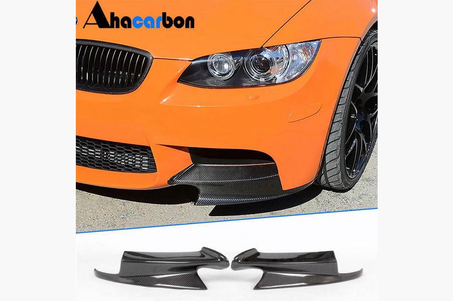 BMW 3 Series E92/E93 2006–2013 Extensiones Flap de Parachoques Delantero Carbono (para M3, Carbono) Image